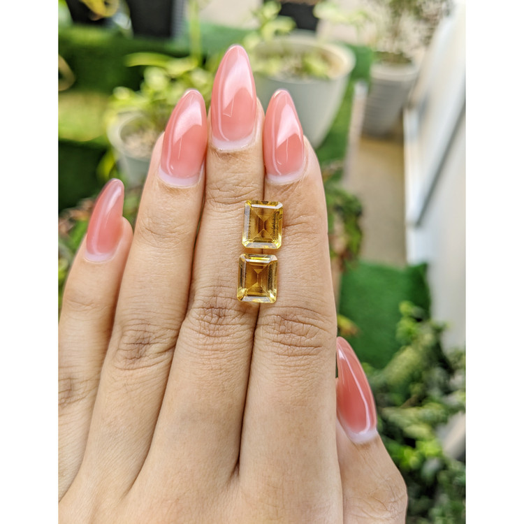 5.36 Ct.Tw. Citrine Pair from Brazil