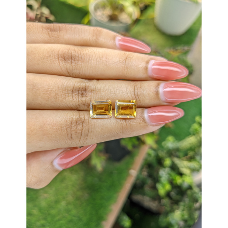 5.36 Ct.Tw. Citrine Pair from Brazil
