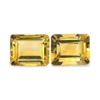 6.48 Ct.Tw. Emerald Cut Citrine Pair