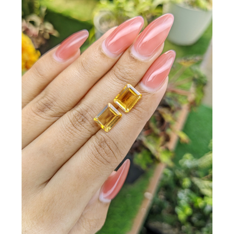 5.58 Ct.Tw. Citrine Pair from Brazil