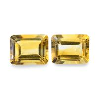 6.10 Ct.Tw. Emerald Cut Citrine Pair