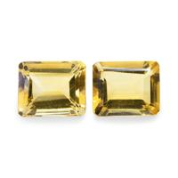 6.50 Ct.Tw. Emerald Cut Citrine Pair