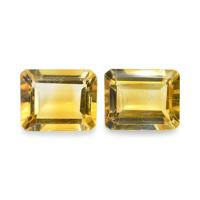 5.93 Ct.Tw. Emerald Cut Citrine Pair