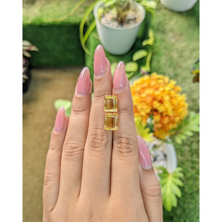 5.93 Ct.Tw. Citrine Pair from Brazil
