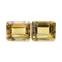 6.88 Ct.Tw. Emerald Cut Citrine Pair
