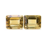6.88 Ct.Tw. Emerald Cut Citrine Pair