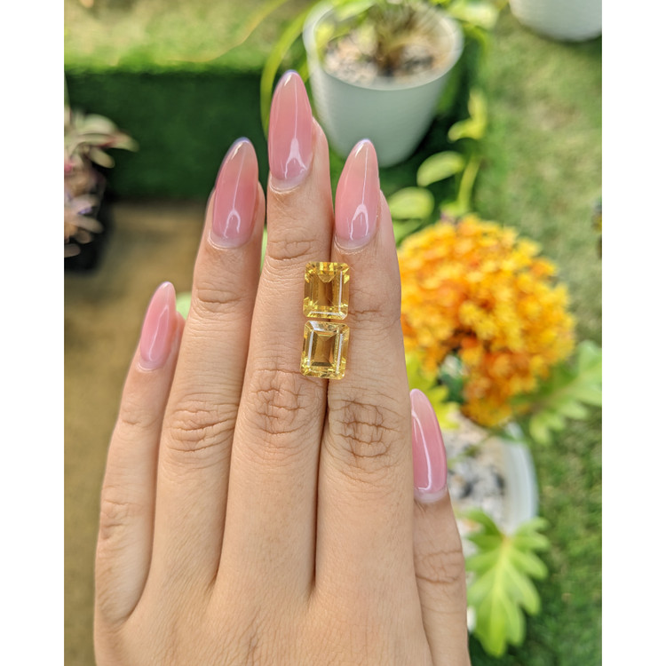 6.88 Ct.Tw. Citrine Pair from Brazil