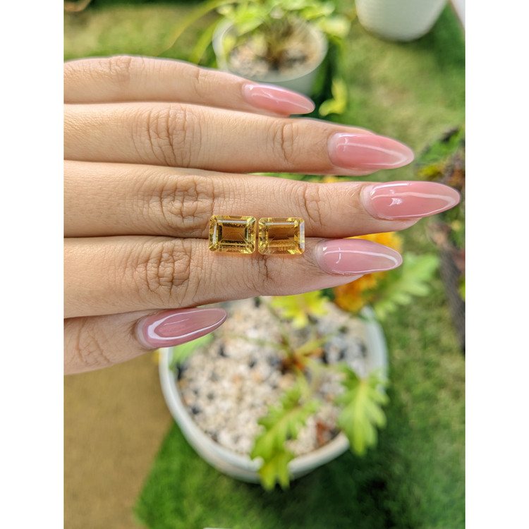 6.88 Ct.Tw. Citrine Pair from Brazil