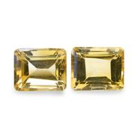 7.91 Ct.Tw. Emerald Cut Citrine Pair