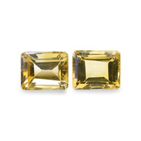 7.91 Ct.Tw. Emerald Cut Citrine Pair