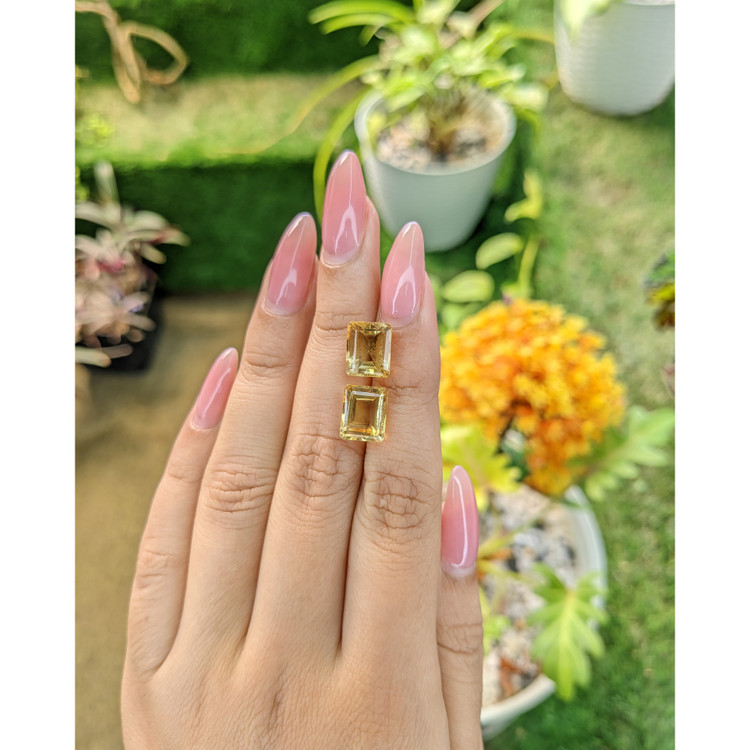 7.91 Ct.Tw. Citrine Pair from Brazil