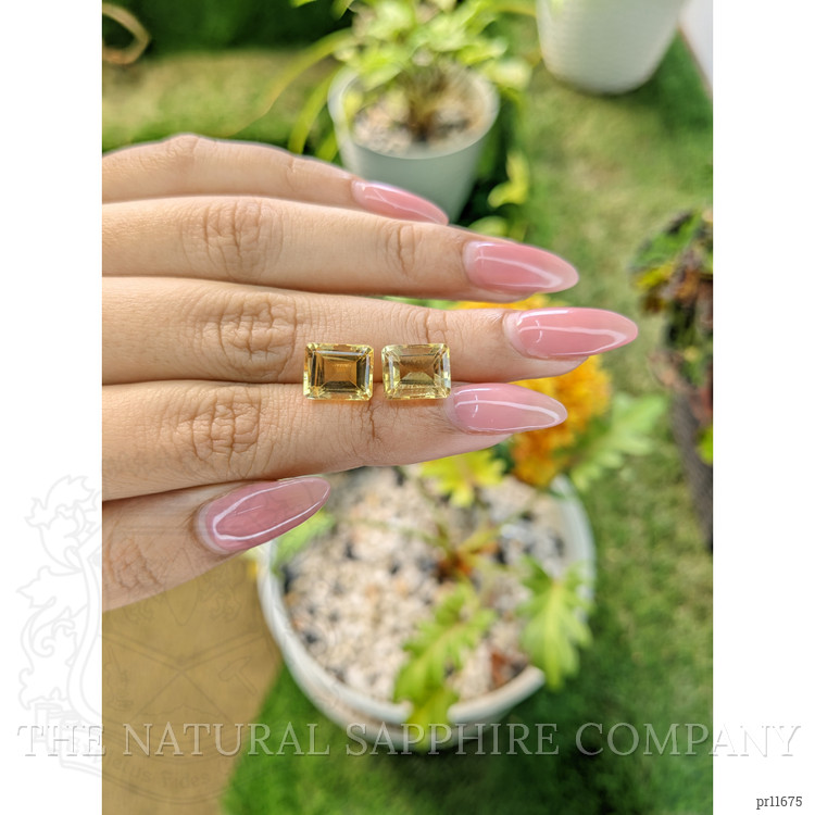 7.91 Ct.Tw. Citrine Pair from Brazil