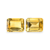 6.87 Ct.Tw. Emerald Cut Citrine Pair