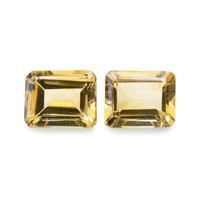 6.17 Ct.Tw. Emerald Cut Citrine Pair