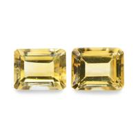 6.62 Ct.Tw. Emerald Cut Citrine Pair