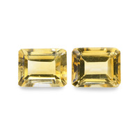 6.62 Ct.Tw. Emerald Cut Citrine Pair