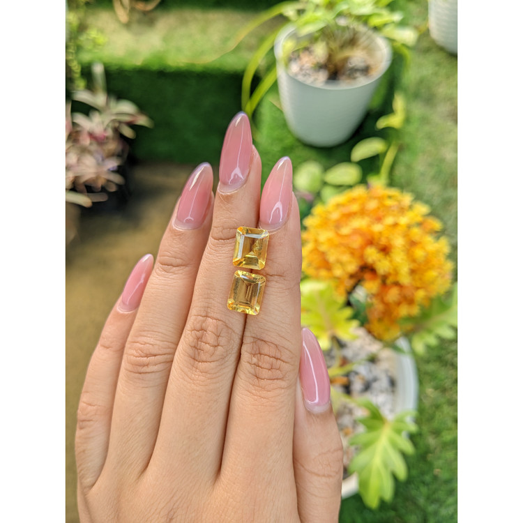 5.26 Ct.Tw. Citrine Pair from Brazil