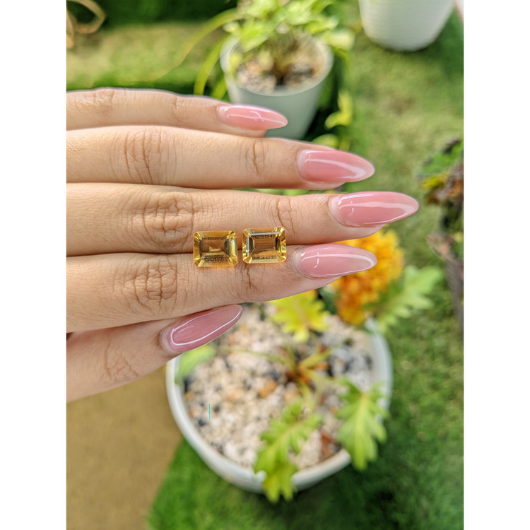 5.26 Ct.Tw. Citrine Pair from Brazil