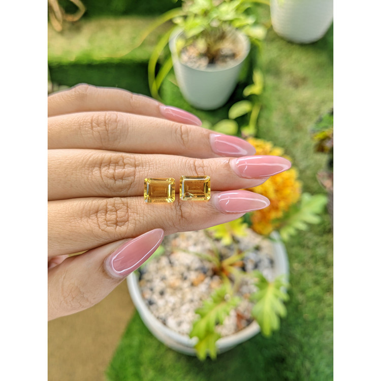 5.75 Ct.Tw. Citrine Pair from Brazil