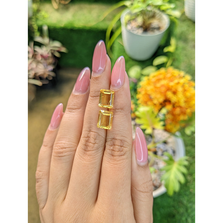 5.75 Ct.Tw. Citrine Pair from Brazil