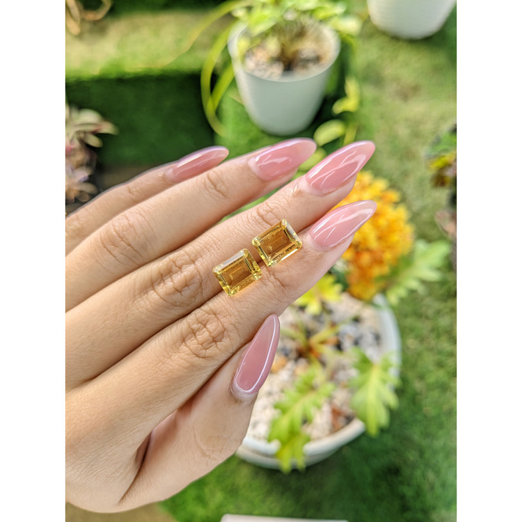 5.75 Ct.Tw. Citrine Pair from Brazil