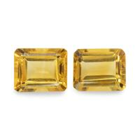 6.94 Ct.Tw. Emerald Cut Citrine Pair