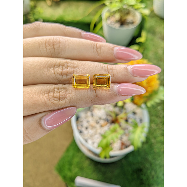 6.94 Ct.Tw. Citrine Pair from Brazil