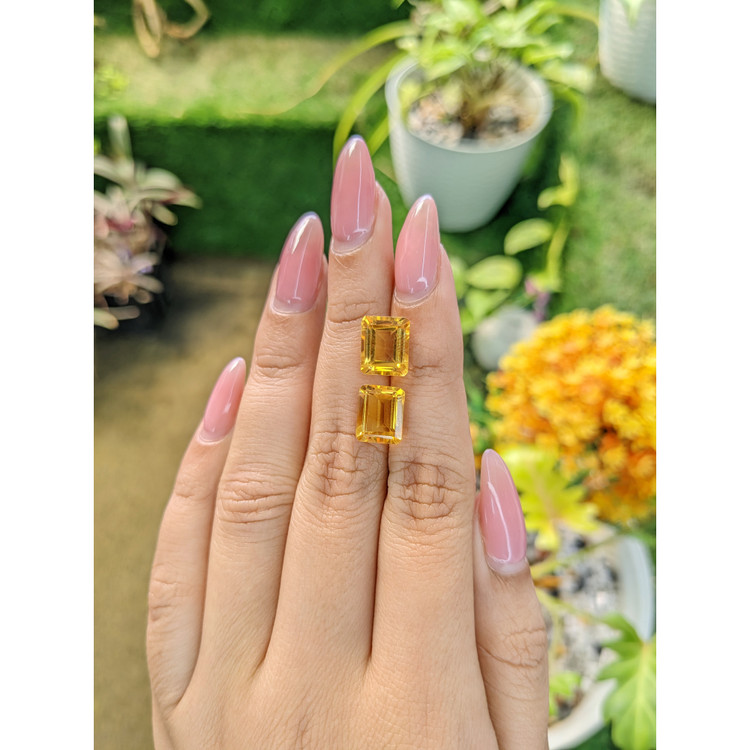 6.94 Ct.Tw. Citrine Pair from Brazil