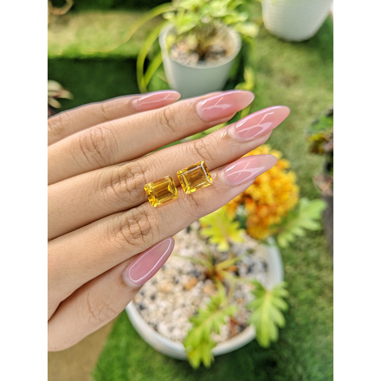 6.94 Ct.Tw. Citrine Pair from Brazil