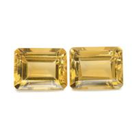 6.79 Ct.Tw. Emerald Cut Citrine Pair