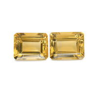 6.79 Ct.Tw. Emerald Cut Citrine Pair