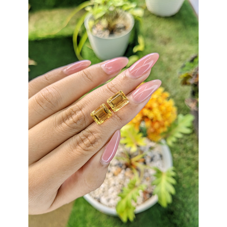 6.79 Ct.Tw. Citrine Pair from Brazil