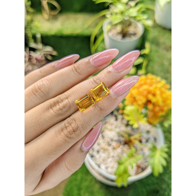 5.99 Ct.Tw. Citrine Pair from Brazil