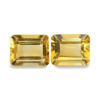 5.87 Ct.Tw. Emerald Cut Citrine Pair