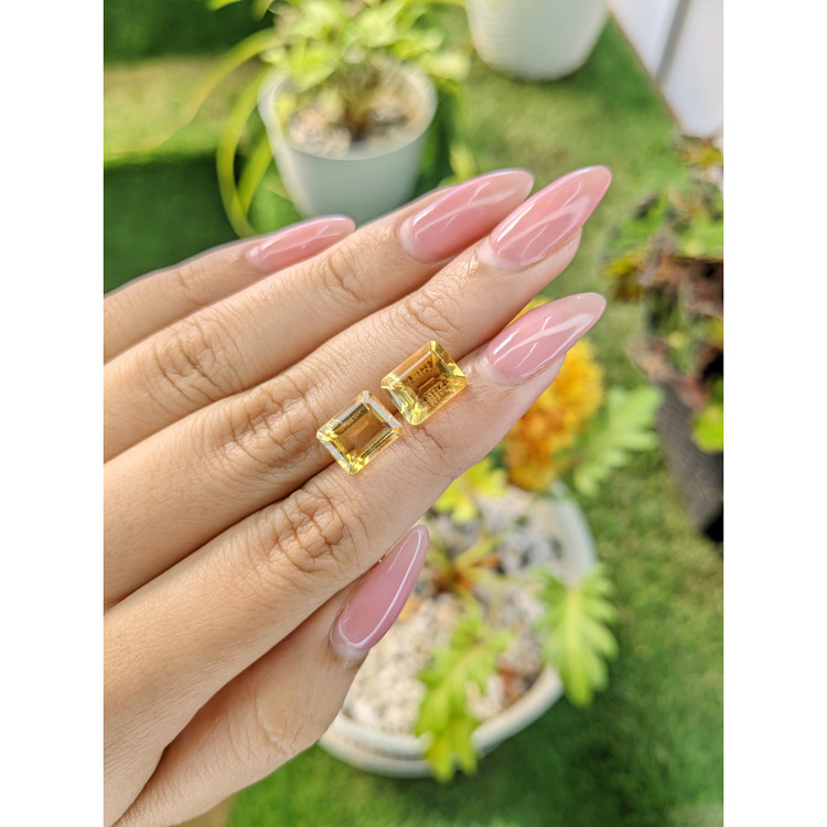 5.87 Ct.Tw. Citrine Pair from Brazil