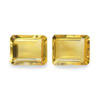 6.16 Ct.Tw. Emerald Cut Citrine Pair