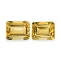 6.49 Ct.Tw. Emerald Cut Citrine Pair
