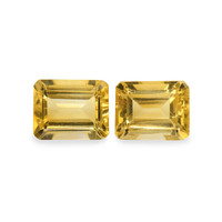 6.49 Ct.Tw. Emerald Cut Citrine Pair
