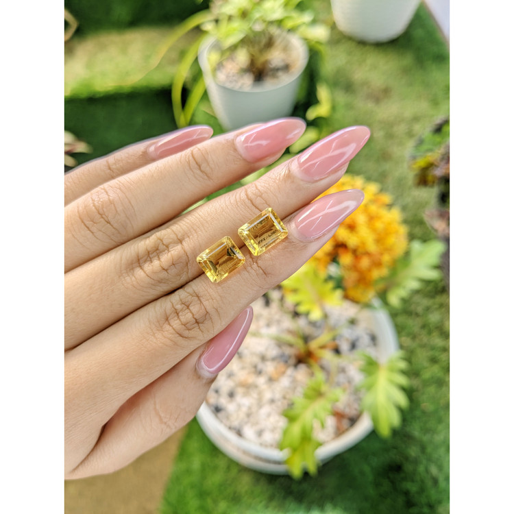 6.49 Ct.Tw. Citrine Pair from Brazil