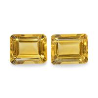 6.78 Ct.Tw. Emerald Cut Citrine Pair