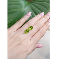 5.39&nbsp;Ct.Tw.Total Carat Weight Peridot Pair from Burma (Myanmar) Life Style