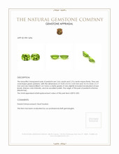 5.42 Ct.Tw.Total Carat Weight Green Peridot Pair from Burma (Myanmar) Appraisal