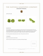 6.11 Ct.Tw.Total Carat Weight Green (Lime Green) Peridot Pair from Burma (Myanmar) Appraisal