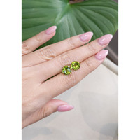 6.11&nbsp;Ct.Tw.Total Carat Weight Peridot Pair from Burma (Myanmar) Life Style