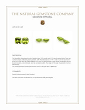 4.07 Ct.Tw.Total Carat Weight Yellowish Green Peridot Pair from Burma (Myanmar) Appraisal
