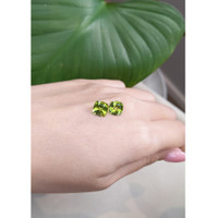 4.07&nbsp;Ct.Tw.Total Carat Weight Peridot Pair from Burma (Myanmar) Life Style