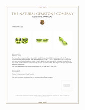 4.50 Ct.Tw.Total Carat Weight Green Peridot Pair from Burma (Myanmar) Appraisal