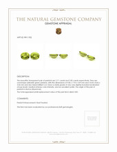 5.54 Ct.Tw.Total Carat Weight Peridot Pair from Burma (Myanmar) Appraisal