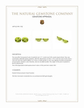 5.54 Ct.Tw.Total Carat Weight Yellowish Green Peridot Pair from Burma (Myanmar) Appraisal