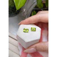 4.34&nbsp;Ct.Tw.Total Carat Weight Peridot Pair from Burma (Myanmar) Life Style